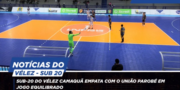 Sub-20 do Vélez Camaquã empata com o União Parobé em jogo equilibrado