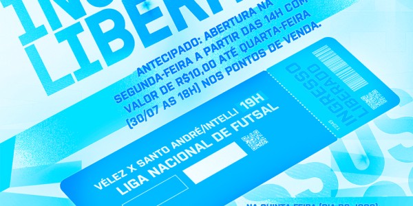 Ingressos à venda: Vélez Camaquã x Santo André – Liga Nacional de Futsal!