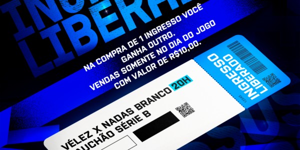 Ingressos à venda para Vélez x Nadas Branco, com promoção!