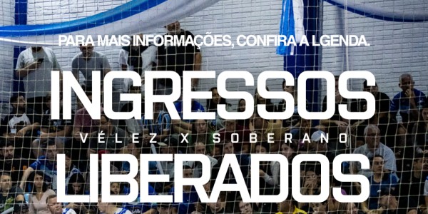 Ingressos disponíveis para Vélez Camaquã x Soberano 